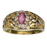 APP: 1k 14 kt. Gold, 0.40CT Oval Cut Ruby Ring