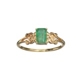 APP: 0.8k Fine Jewelry, Designer Sebastian 14KT Gold, 0.61CT Emerald And Diamond Ring