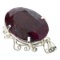APP: 13.1k Fine Jewelry Designer Sebastian 322.74CT Oval Cut Ruby and Sterling Silver Pendant
