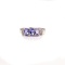 APP: 1.4k Fine Jewelry 1.20CT Tanzanite And Topaz Platinum Over Sterling Silver Ring