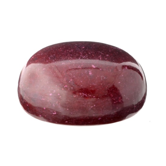 APP: 10k 1990.00CT Oval Cut Cabochon Red Ruby Gemstone