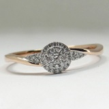*Fine Jewelry 14 kt. Rose Gold, 0.14CT Round Cut Diamond Ring (Q 11-0069)