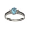 APP: 0.6k Fine Jewelry 0.60CT Oval Cut Blue Topaz And Platinum Over Sterling Silver Ring