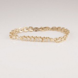 *Fine Jewelry Custom Made 14kt Gold And 0.50CT Diamond Tennis Bracelet (FR F506)