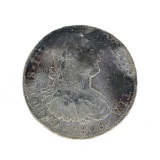 1808 Extremely Rare Eight Reales American First Silver Dollar Coin