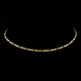 *Fine Jewelry 14KT Gold, 6.5GM. 16'' Chain Necklace (GL Figaro 080)