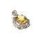 APP: 0.8k Fine Jewelry 2.50CT Oval Cut Citrine And White Sapphire Over Sterling Silver Pendant