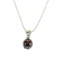 Rare Designer Sebastian Vintage, Garnet And Sterling Silver Pendant With Chain