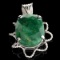 APP: 2k 52.16CT Oval Cut Green Beryl and Sterling Silver Pendant