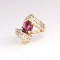 *Fine Jewelry 14 kt. Gold, New Custom Made 1.40CT Tourmaline And 1.00CT Diamond One Of a Kind Ring
