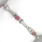 Sterling Silver Opal French Cubic Zirconium Bracelet