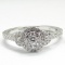 *Fine Jewelry 14 kt. White Gold, 0.50CT Round Cut Diamond Ring (Q 11-0056)