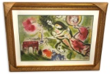 Marc Chagall (After) 'Romeo and Juliet' Museum Framed & Matted