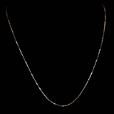 *Fine Jewelry 14KT Gold, Pinsetta 1.1GM, 18'' Chain (GL 1.1.-17-1)