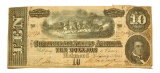 Nice 1864 $10 Confederate Note