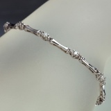 APP: 3.6k *Fine Jewelry 14KT White Gold, 1.00CT Round Brilliant Cut Diamond Bracelet (VGN A-302)