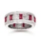 *Fine Jewelry, 14KT White Gold, 1.35CT Ruby And 0.85CT Diamond Ring (GL W3099R4-6)
