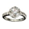 Fine Jewelry Designer Sebastian 2.03CT Swiss Cubic Zirconia And Platinum Over Sterling Silver Ring