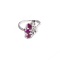 APP: 0.9k Fine Jewelry 0.75CT Ruby And Topaz Platinum Over Sterling Silver Ring