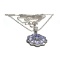 Fine Jewelry 0.20CT Round Cut Tanzanite And Platinum Over Sterling Silver Pendant W Chain