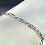 APP: 2.9k *Fine Jewelry 14KT White Gold, 0.50CT Round Brilliant Cut Diamond Bracelet (VGN A-307)