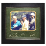 Rare Plate Signed Tiger Woods,Arnold  Palmar, And Jack Nicklaus  Photo Great Memorabilia  -P-