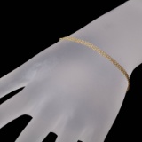 *Fine Jewelry 14KT Gold, 3 Strand 1.5GR, 7'' Oval Link Bracelet (GL 1.5-20)