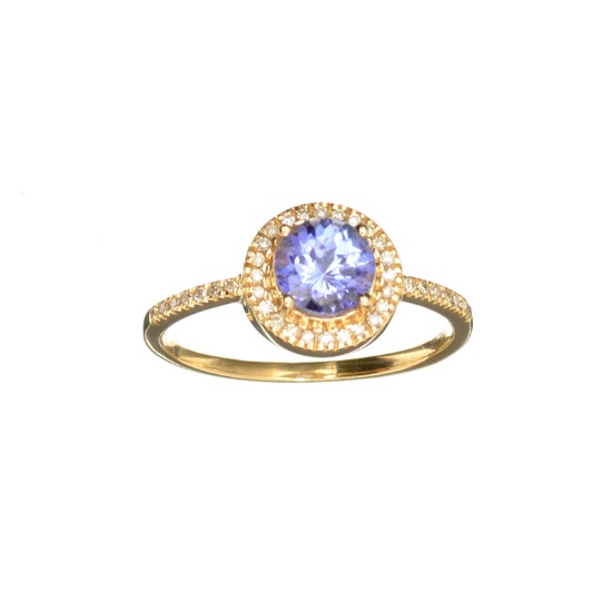 APP: 2.8k Fine Jewelry Designer Sebastian 14KT Gold, 1.20CT Blue Tanzanite And Diamond Ring