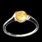 APP: 0.4k Fine Jewelry Designer Sebastian 1.50CT Round Cut Citrine Quartz and Sterling Silver Ring