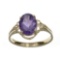 APP: 0.6k Fine Jewelry 14KT Gold, 1.76CT Oval Cut Purple Amethyst Ring