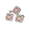 Platinum Over Sterling Silver Opal French Cubic Zirconium Set