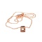 Fine Jewelry COACH Stainless Steel Rose Gold Tone Varsity 'C' Necklace