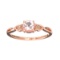 Designer Sebastian 14KT Rose Gold, Round Cut Morganite and 0.03CT Round Brilliant Cut Diamond Ring