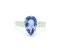 *Fine Jewelry 14 kt. White Gold, 0.14CT Pear Cut Tanzanite And Diamond Ring (Q R11663TANWD-14KWG)