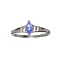 APP: 0.8k Fine Jewelry 0.35CT Marquise Cut Tanzanite And Platinum Over Sterling Silver Ring