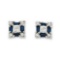 *Fine Jewelry, 14KT White Gold, 0.48CT Blue Sapphire And 0.40CT Diamond Earrings (GL WE460S4)