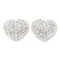 *Fine Jewelry, 14KT White Gold, 0.99CT Diamond Heart Earrings (GL WE9219D4)