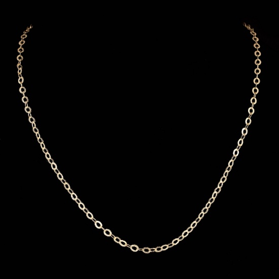 *Fine Jewelry 14KT Gold, 3.1GR, 16'' Corrugated Oval Chain (GL 3.3-11)