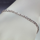 APP: 2.4k *14KT White Gold, 0.29CT Round Brilliant Cut Diamond Bracelet (VGN A-304)