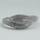 *Fine Jewelry 14 kt. White Gold, 0.44CT Round Cut Diamond Ring (Q 11-0015)