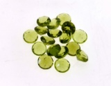 APP: 3k 20.00CT Round Cut Green Peridot Parcel