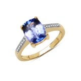 *Fine Jewelry 14 kt. Gold, 1.73CT Cushion Cut And Diamond Ring (Q R16164TANWD-14KYG)