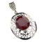 APP: 1.6k Fine Jewelry Designer Sebastian 17.40CT Oval Cut Ruby and Sterling Silver Pendant