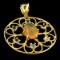 APP: 3.4k 14 kt. Gold, 1.45CT Crystal Opal and Topaz Pendant