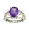 APP: 0.5k Fine Jewelry Designer Sebastian, 2.15CT Oval Cut Amethyst And Sterling Silver Ring