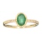 Designer Sebastian 14KT Gold 0.75CT Oval Cut Emerald and 0.03CT Round Brilliant Cut Diamond Ring