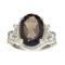 APP: 0.5k Fine Jewelry Designer Sebastian, 3.91CT Brown Smoky Quartz And Sterling Silver Ring