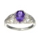 APP: 0.5k Fine Jewelry Designer Sebastian, 1.37CT Oval Cut Amethyst And Sterling Silver Ring