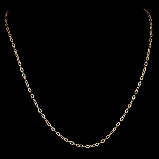 *Fine Jewelry 14KT Gold, 2.0GR, 18'' Corrugated Oval Chain (GL 2-13.)