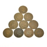 10 Indian Head One Cent Coins
